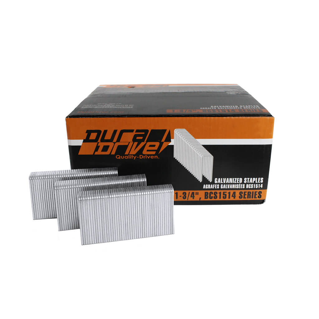 DuraDrive 1-3/4 in. x 1/2 in. Crown BCS1500 Series Galvanzied Steel Coated Staples (5,000-Pack)