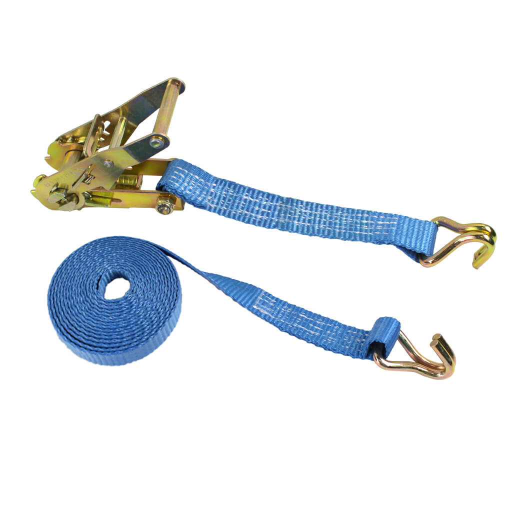 Ben-Mor RSWH1-8 1 in. x 8 ft. Blue Tie-Down Ratchet Strap with Wire Hook 1,100 lbs. Working Load