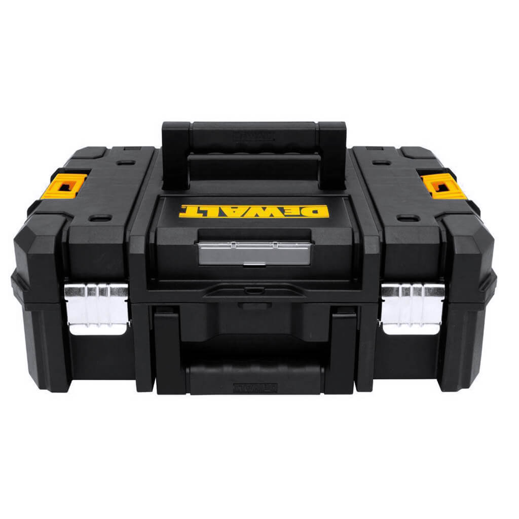 DEWALT DWST17807 TSTAK II 66 lb. Load 1-Compartment Flat Top Stackable Tote with 2 Handles