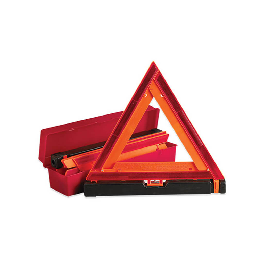 Wasip 610300 17 in. Safety Orange Reflective Roadside Triangle Traffic Flare Set (3-Pack)