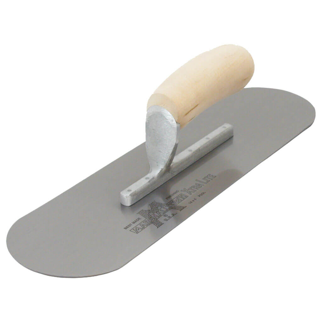 MARSHALLTOWN 13111 13 in. x 3-1/2 in. Curved Carbon Steel Pool Trowel