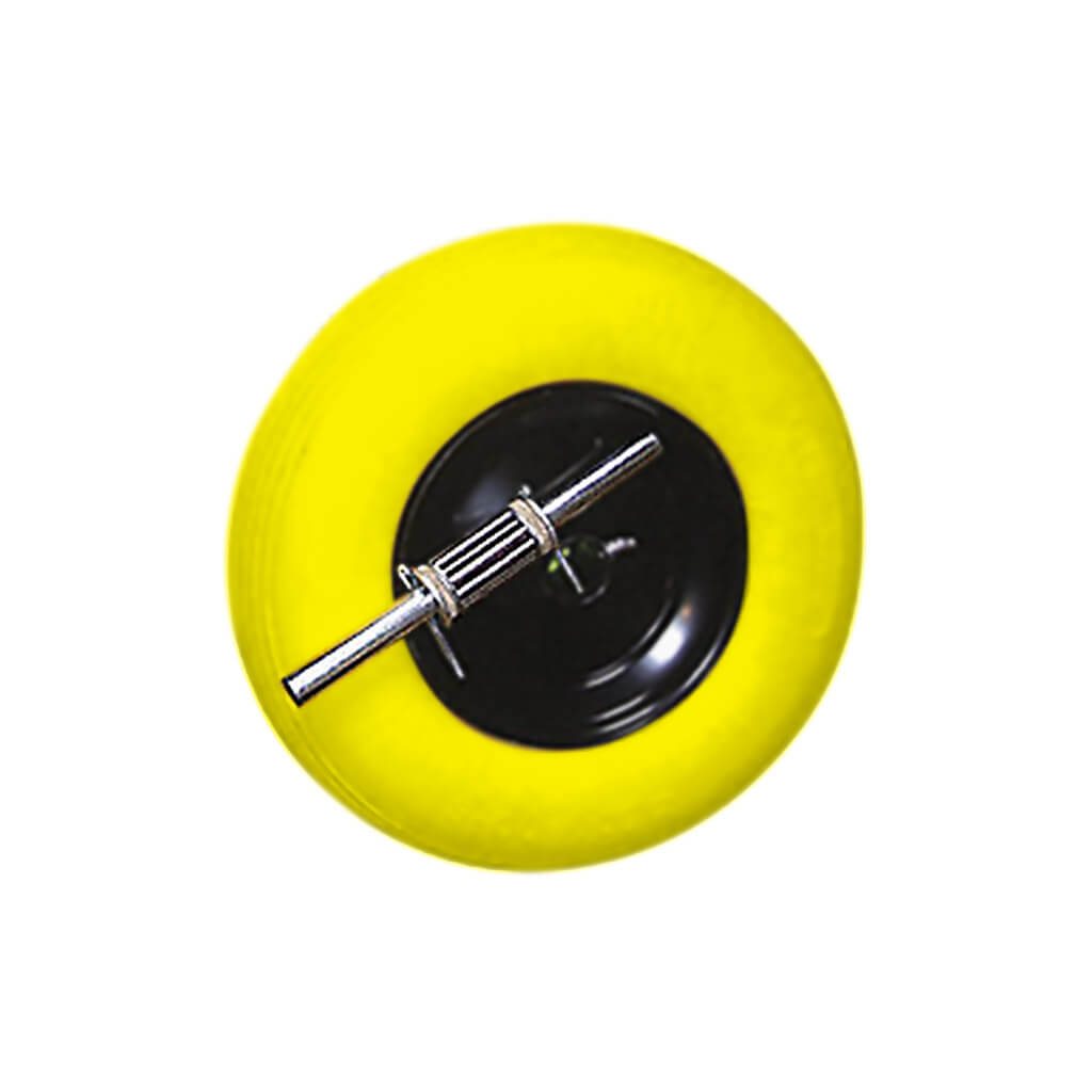 ERIE E-9000268 #8 Yellow Solid Wheelbarrow Wheel Kit with Axle and Bearings for ERIE 1038 Wheelbarrow