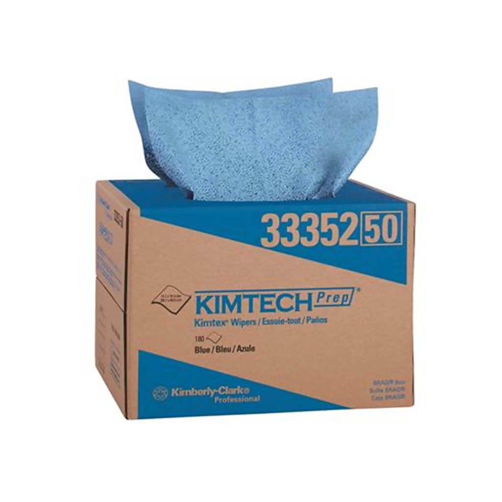 Kimtech Prep Kimtex Disposable Brag Box Blue Wiper (180-Sheet)