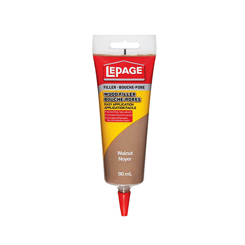 LEPAGE 393937 90mL Walnut Tinted Wood Filler