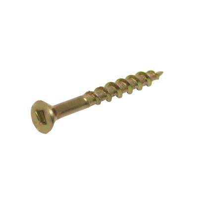 DuraDrive #8 x 2-1/2 in. Yellow Zinc Coated Flat Head Square Drive Flooring Screws (2,500-Box)