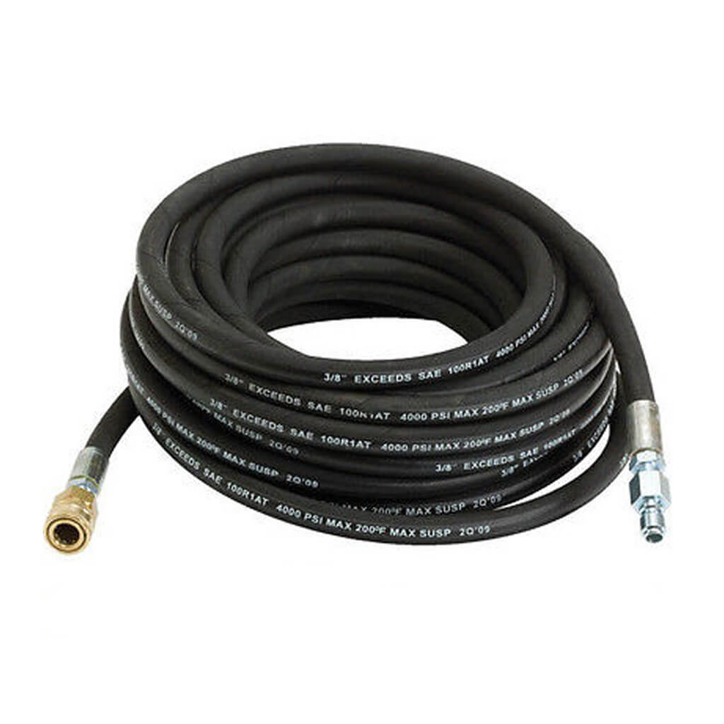 BUDDY 81108 3/8 in. x 100 ft. 4,000 PSI Black Pressure Washer Hose