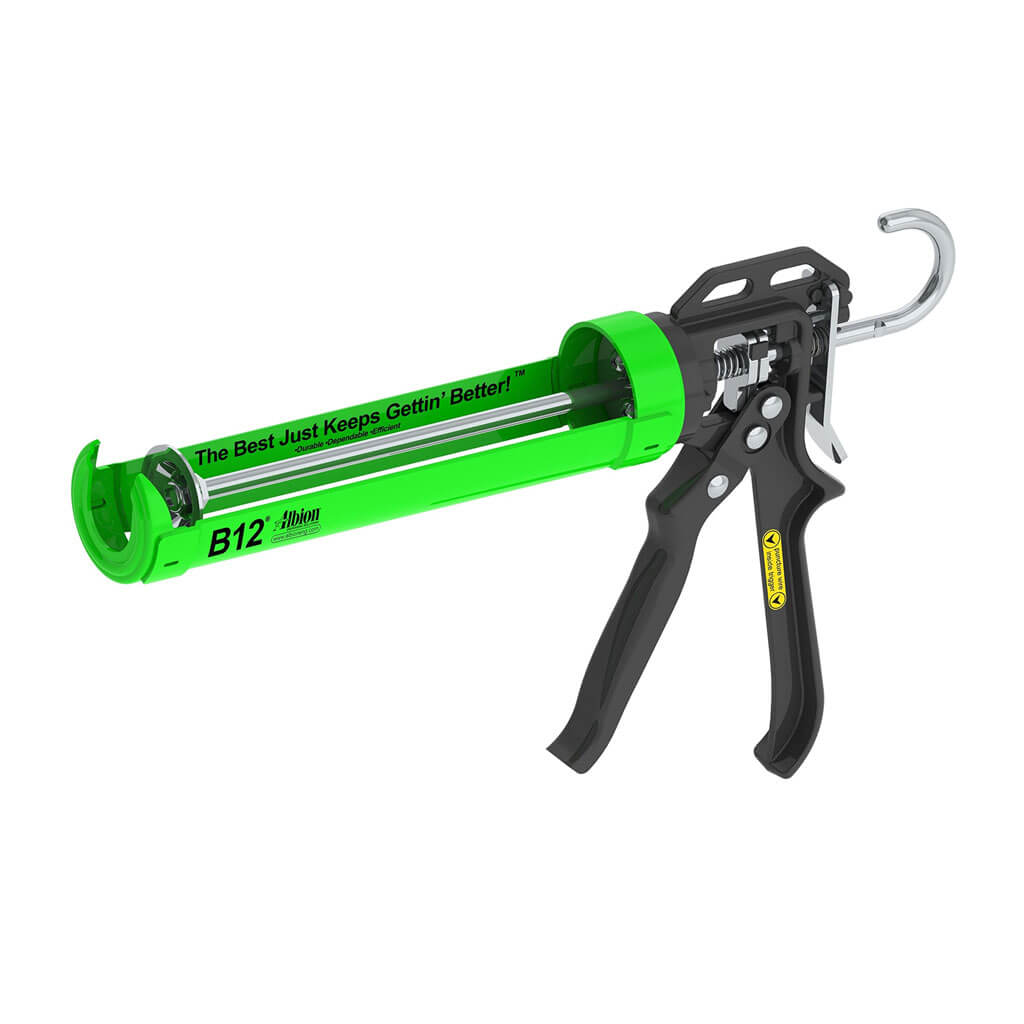 Albion B12 300mL Single 12:1 Drive Green Metal Cartridge Manual Caulking Sealant Gun