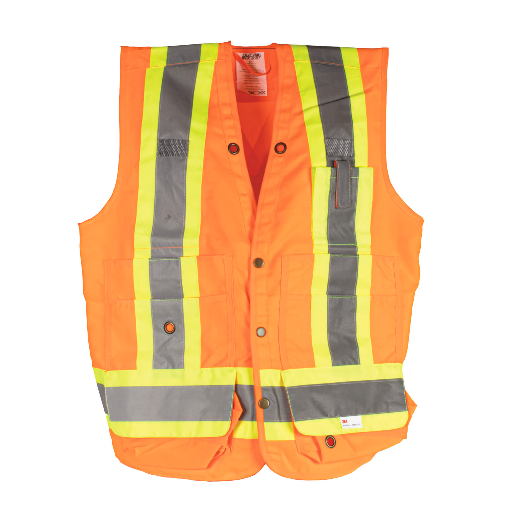 DuraDrive Men's Hi-Vis Class 2 Level 2 Tear-Away Safety Vest with Pockets