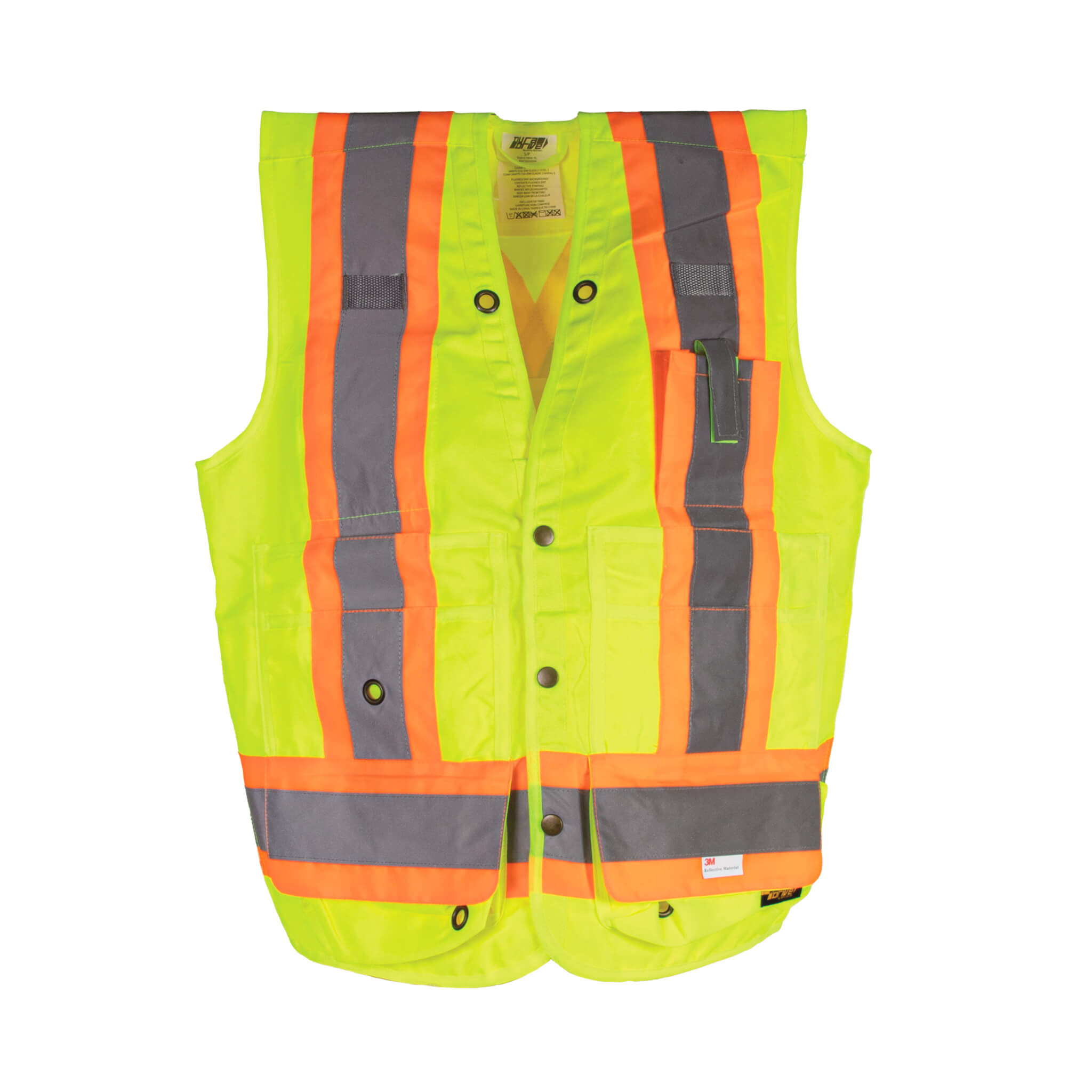 DuraDrive Men's Hi-Vis Class 2 Level 2 Surveyor Safety Vest with Pockets