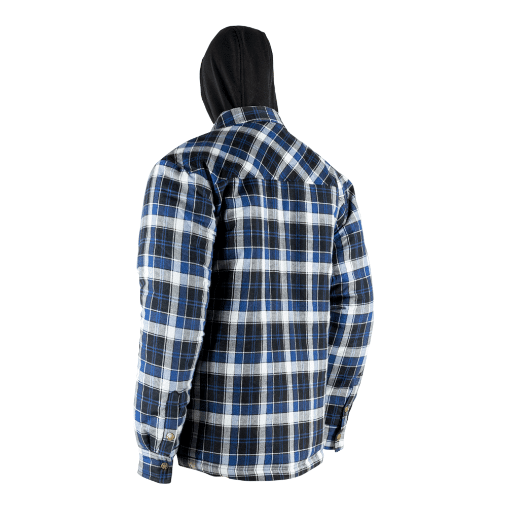 Jackfield Quilted Flannel Shirt with Hood and Snap Buttons