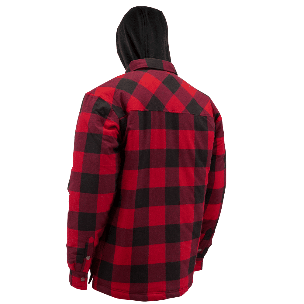 Jackfield Quilted Flannel Shirt with Hood and Snap Buttons