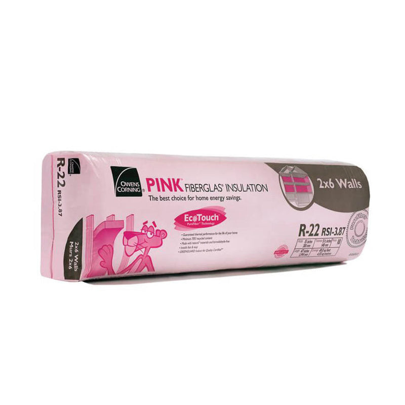 Owens Corning R-22 EcoTouch 15 in. x 47 in. x 5.5 in. Pink Fiberglas Insulation (49.0 sq. ft.)
