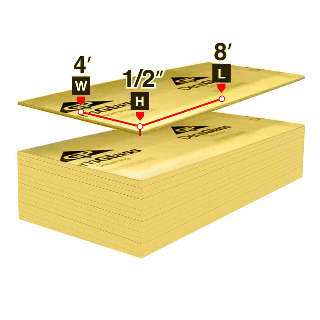 DensGlass Gold 1/2 in. x 4 ft. x 8 ft. Type X Exterior Wall Sheathing