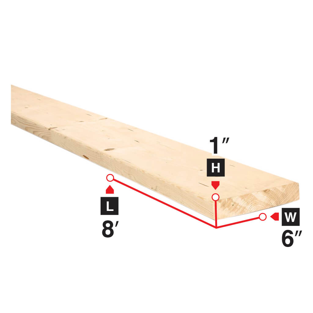 1 in. x 6 in. x 8 ft. Spruce Lumber