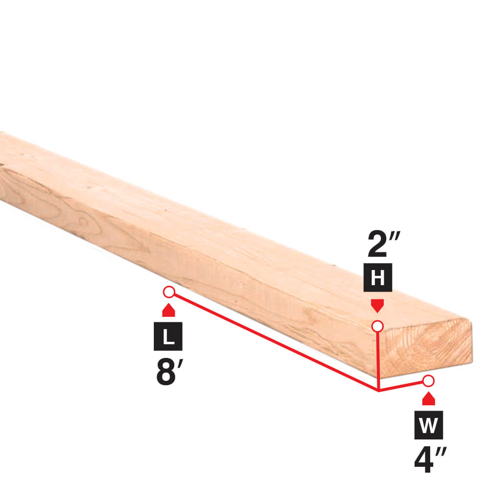 2 in. x 4 in. x 8 ft. Spruce Lumber