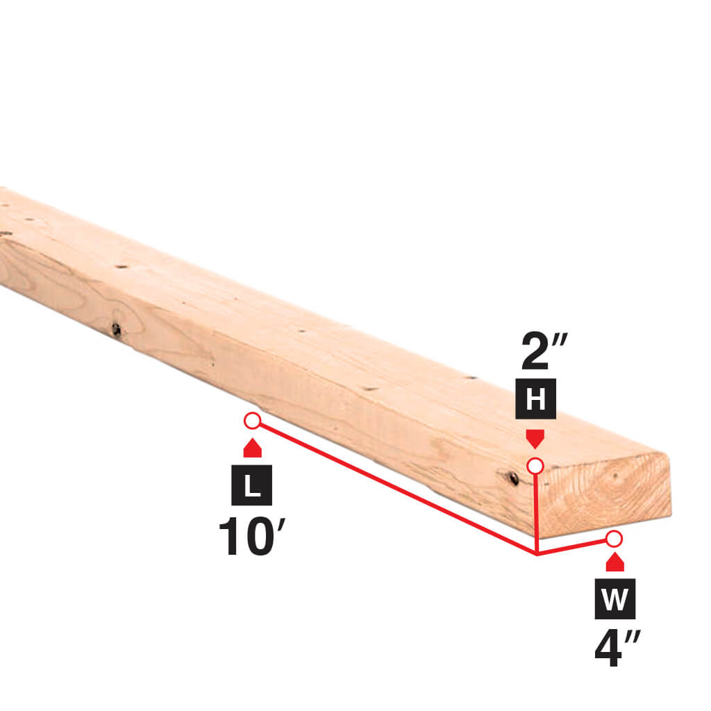 2 in. x 4 in. x 10 ft. Spruce Lumber