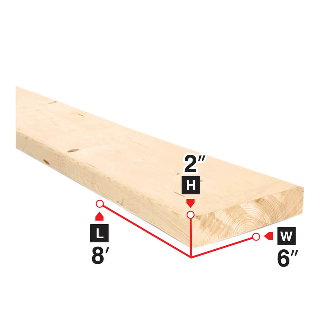 2 in. x 6 in. x 8 ft. Spruce Lumber