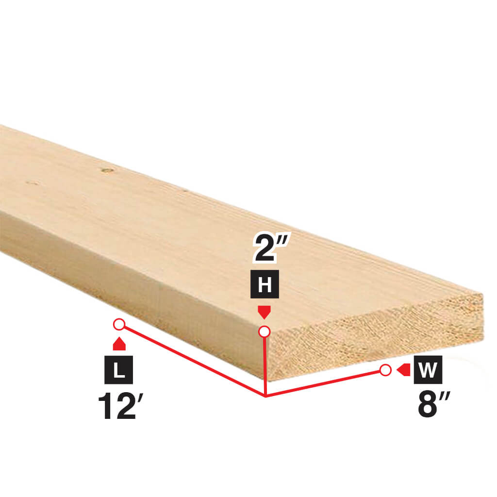 2 in. x 8 in. x 12 ft. Spruce Lumber