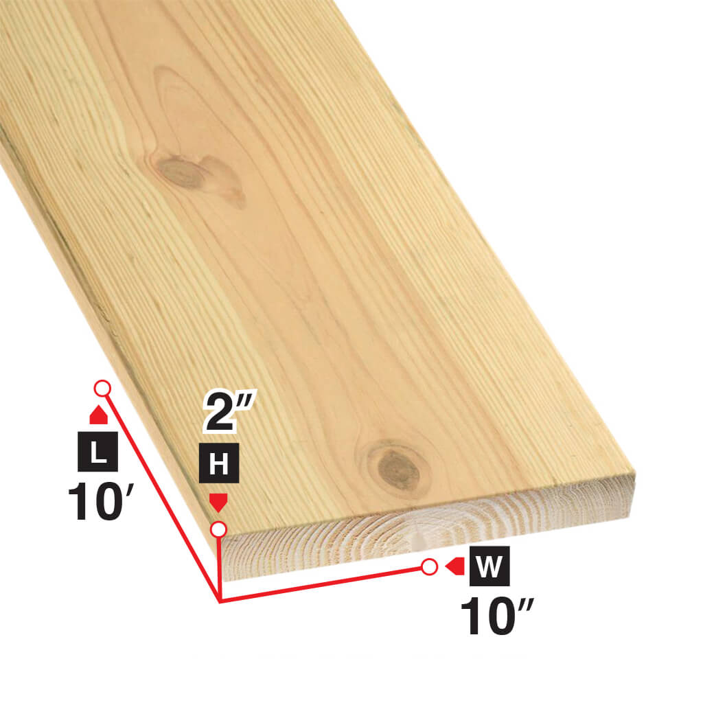 2 in. x 10 in. x 10 ft. Spruce Lumber