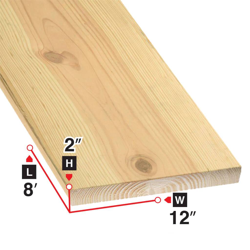 2 in. x 12 in. x 8 ft. Spruce Lumber