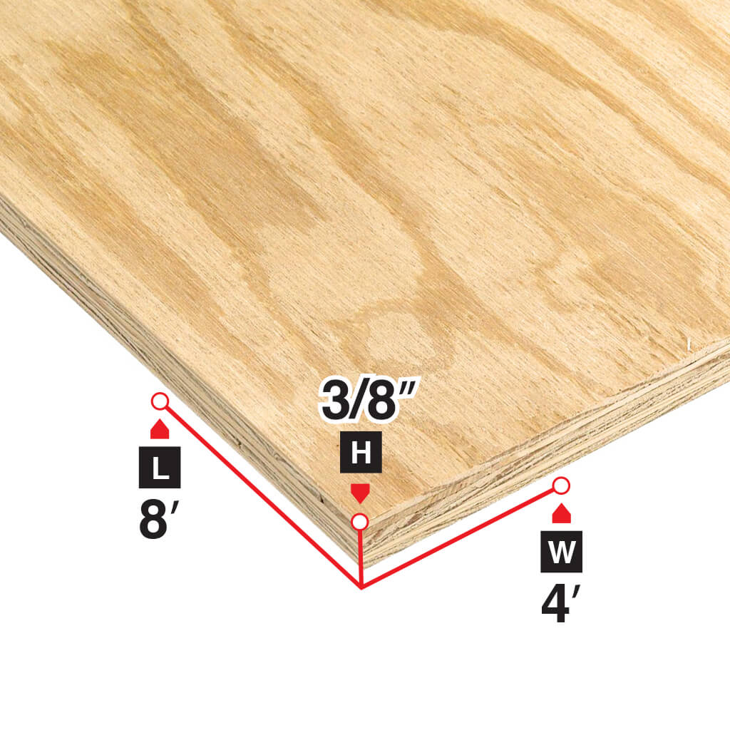 3/8 in. x 4 ft. x 8 ft. Standard Spruce Plywood