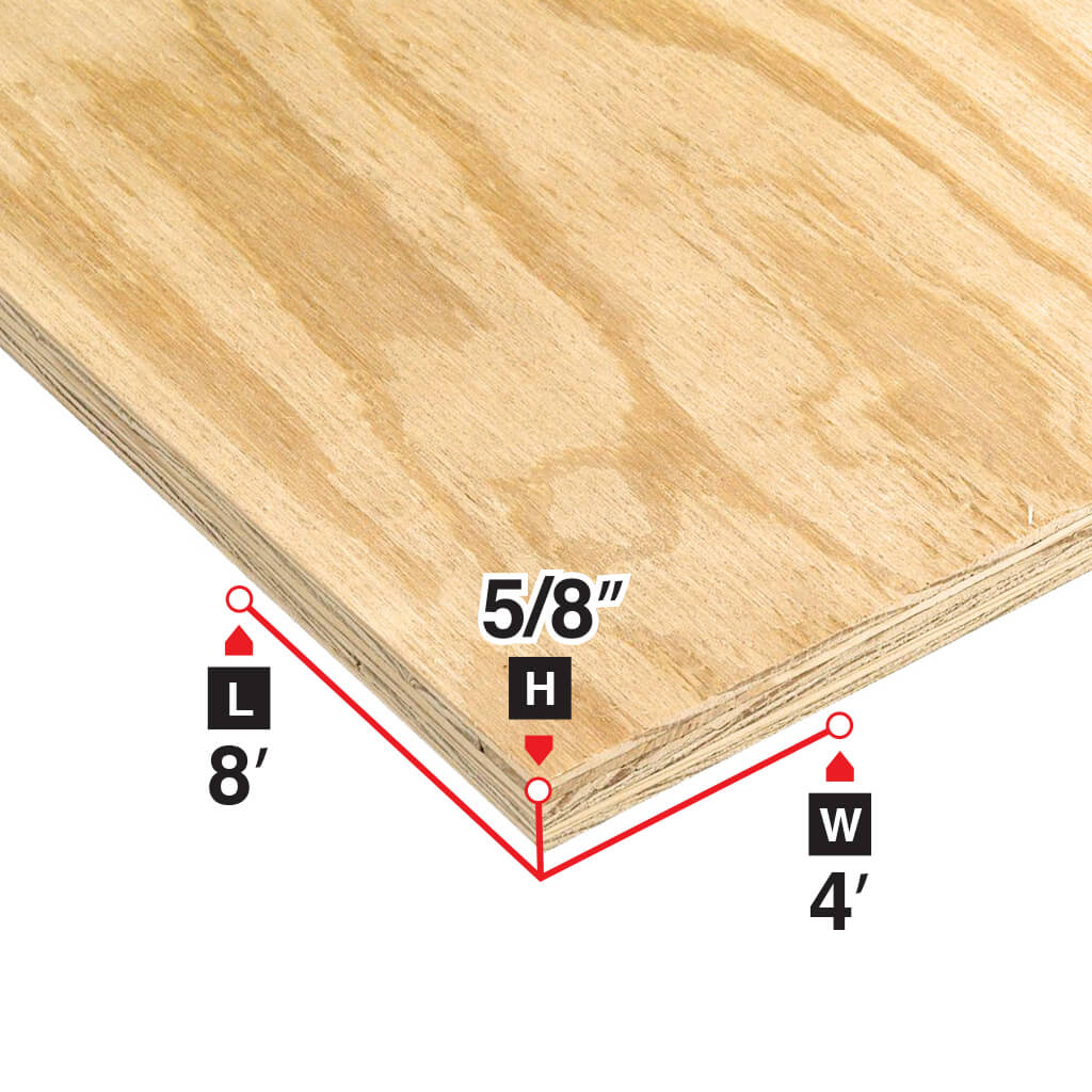 5/8 in. x 4 ft. x 8 ft. Standard Spruce Plywood