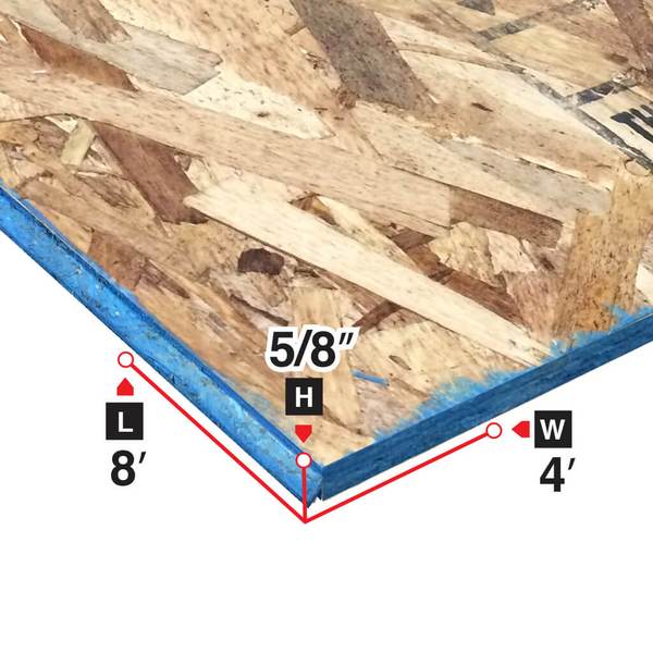 5/8 in. x 4 ft. x 8 ft. Tongue and Grooved OSB Oriented Strand Board