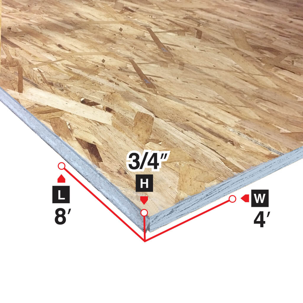 4 ft.  x 8 ft.  x 3/4 in. Tongue and Grooved Oriented Strand Board