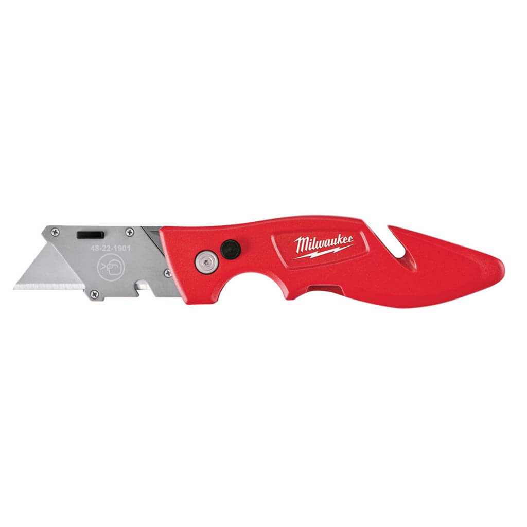 Milwaukee 48-22-1901 7-1/4 in. FASTBACK Flip Open Replaceable Blade Pocket Utility Knife with Wire Stripper and Belt Clip