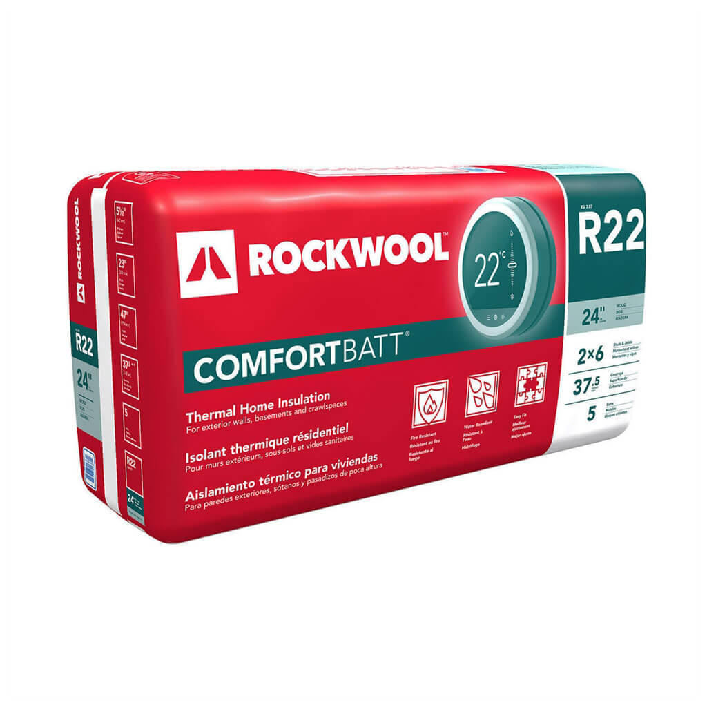 ROCKWOOL COMFORTBATT R22 5.5 in. x 23 in. x 47 in. Wood Stud Insulation