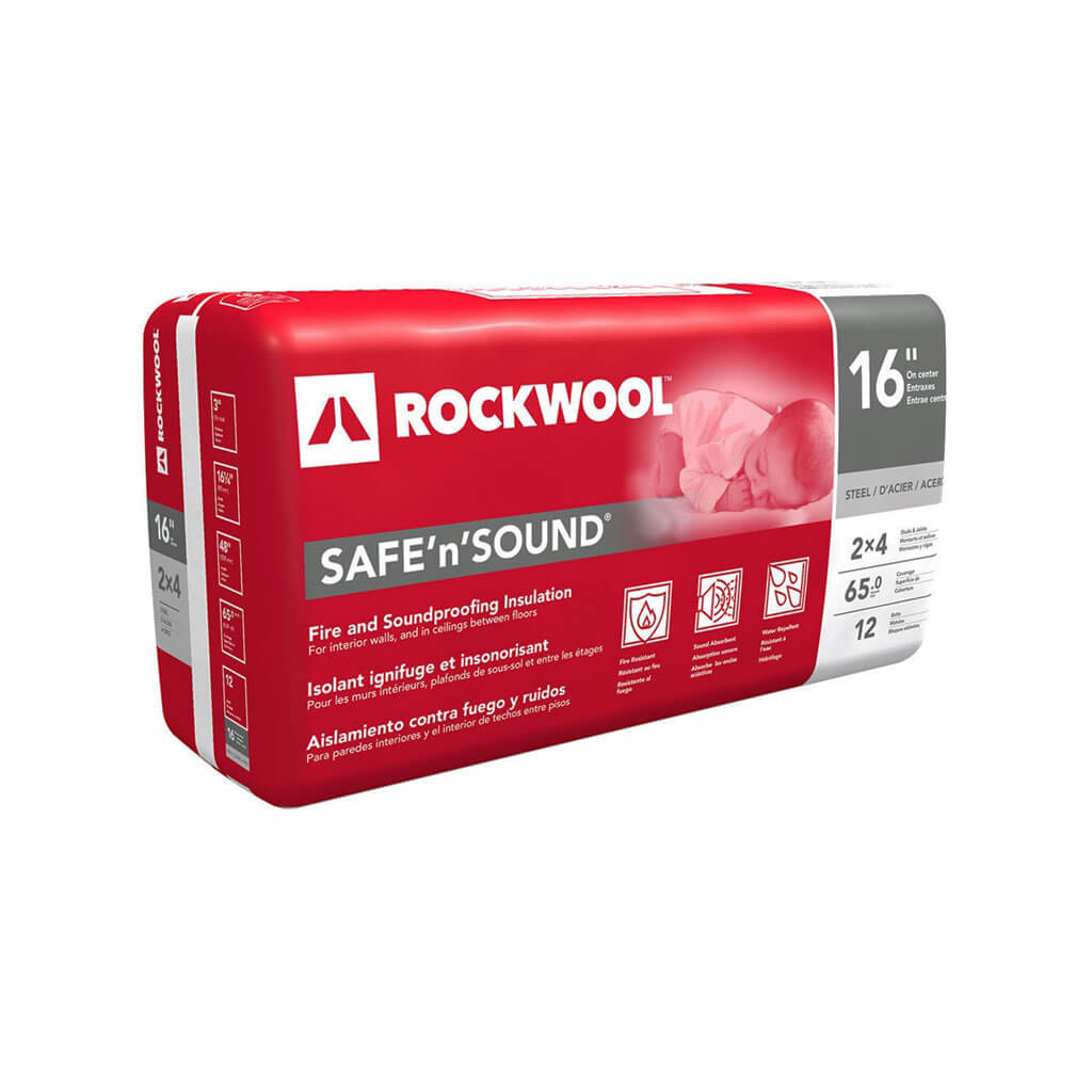 ROCKWOOL SAFE 'n' SOUND 3 in. x 16.25 in. x 48 in. Steel Stud (64 sq. ft. per Bag)