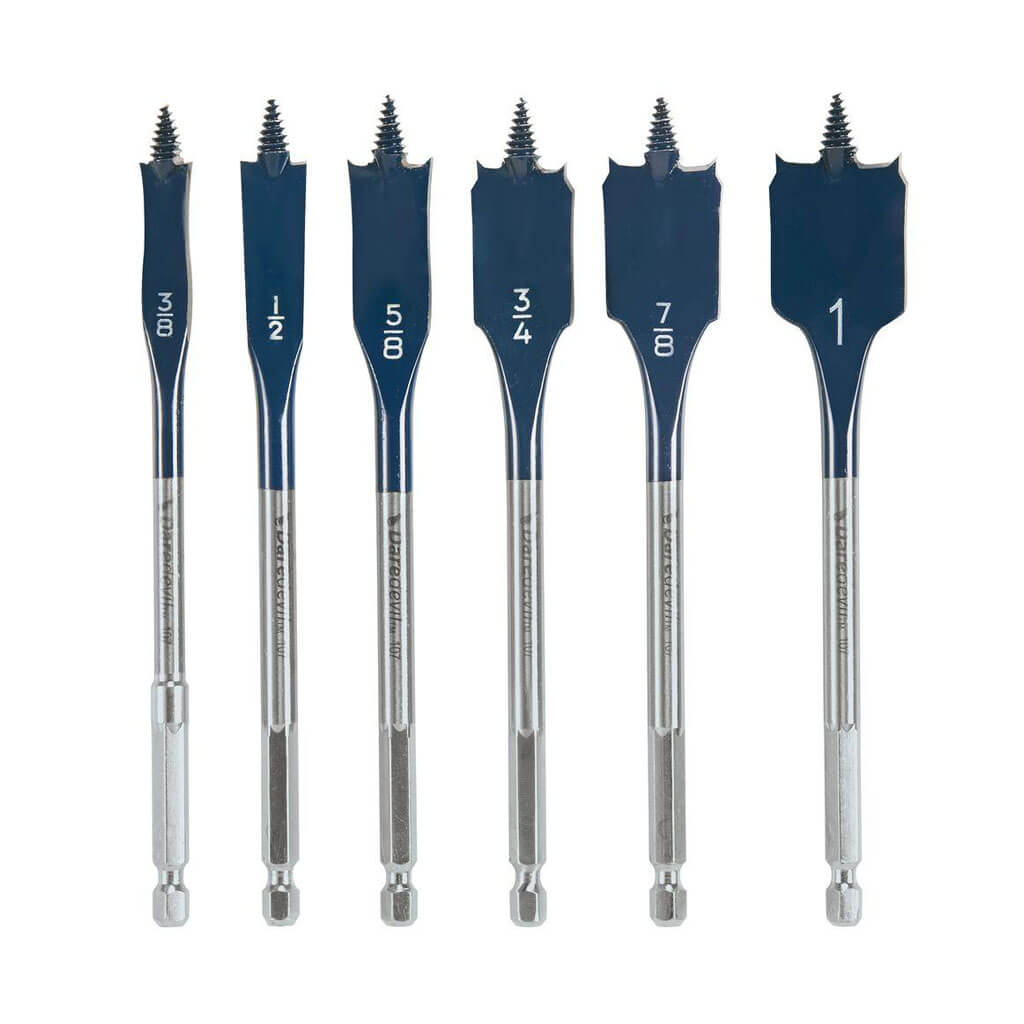 BOSCH DSB5006 3/8 in. to 1 in. Daredevil Standard Spade Wood Drill Bit Set (6-Piece)