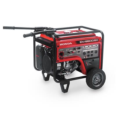 HONDA EM65000 6500 Watt 4-Stroke iGX390T2 Gas Wheeled Full Frame Electric Start Generator