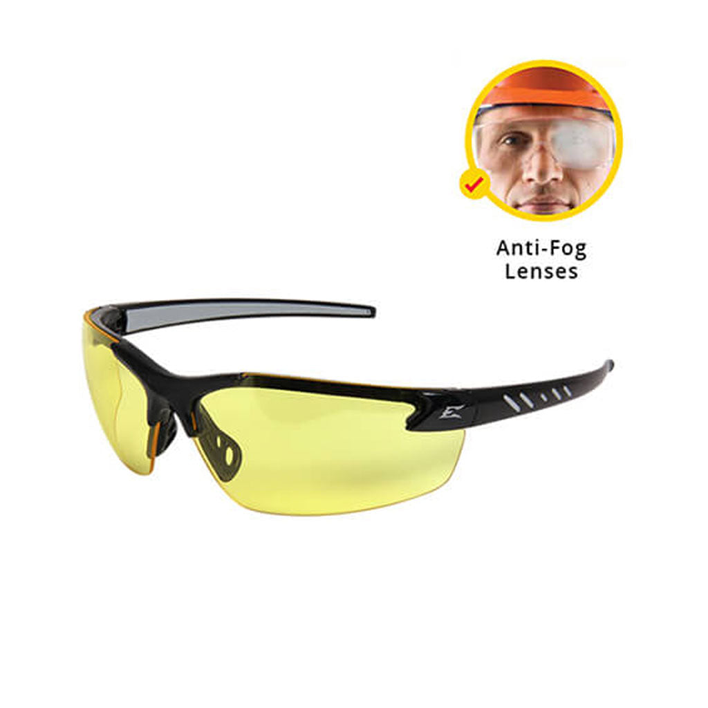 Edge DZ412VS-G2 Zorge G2 Vapor Shield Safety Glasses with Anti-Fog Yellow Lens