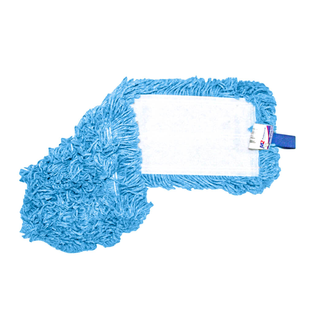 M2 MFP-V4216 16 in. M-Tech Velcro Flat Blue Microfibre Mop Pad