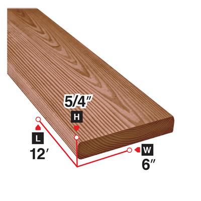 5/4 in. x 6 in. x 12 ft. Brown Pressure Treated Lumber