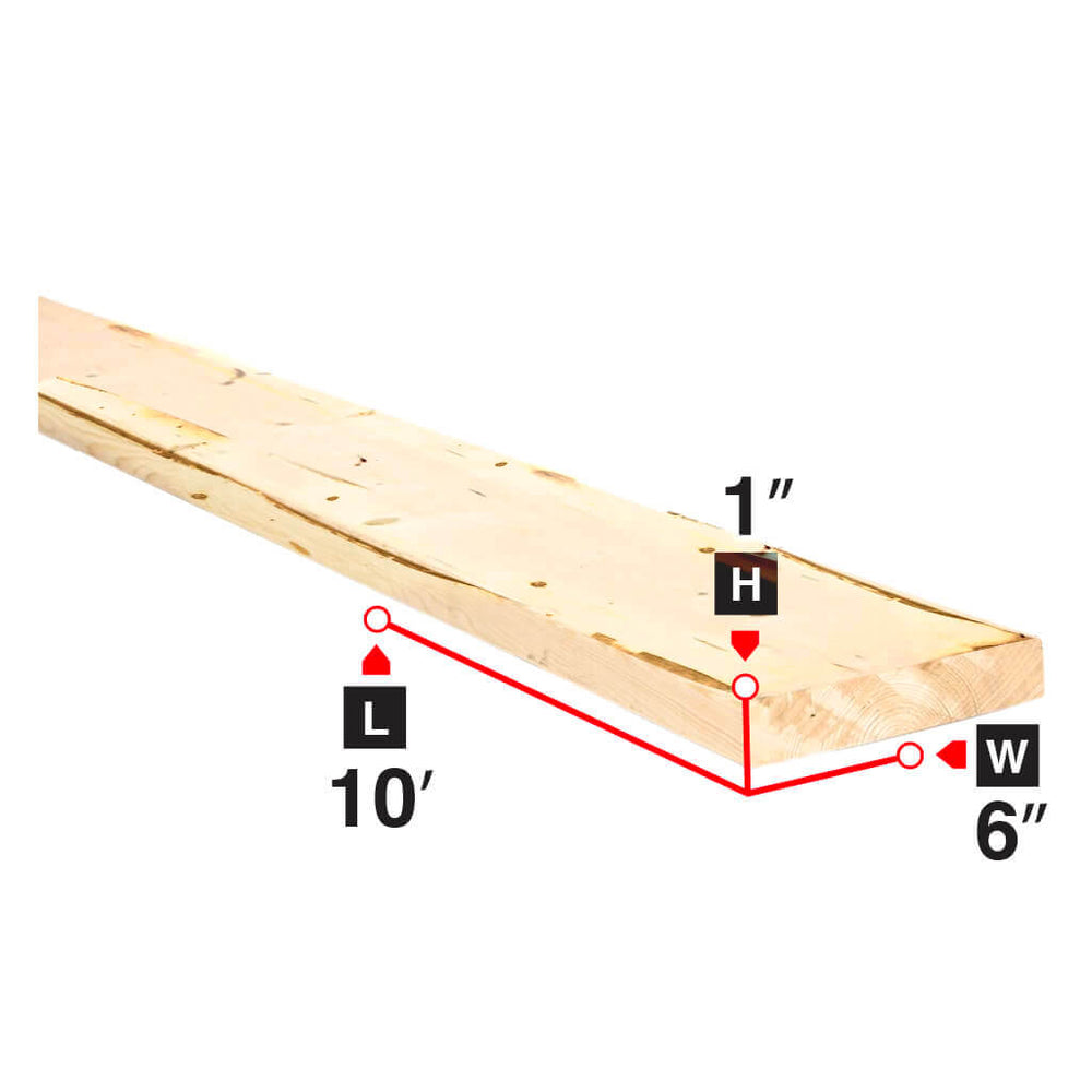1 in. x 6 in. x 10 ft. Economy Spruce Lumber