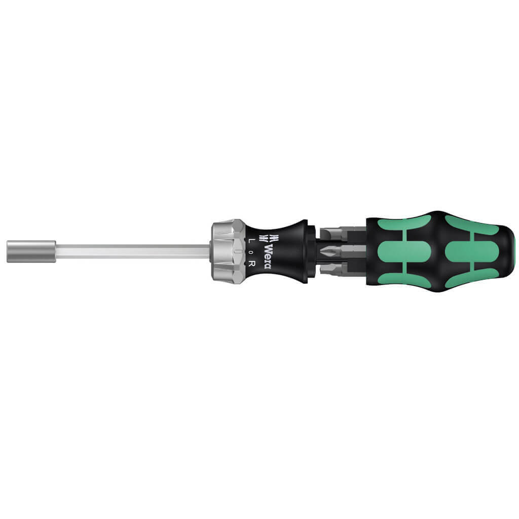 Wera 05073661002 Kraftform Kompakt 27 RA 2 SB 1/4 in. Hex Ratcheting Screwdriver with Bits (7-Piece)