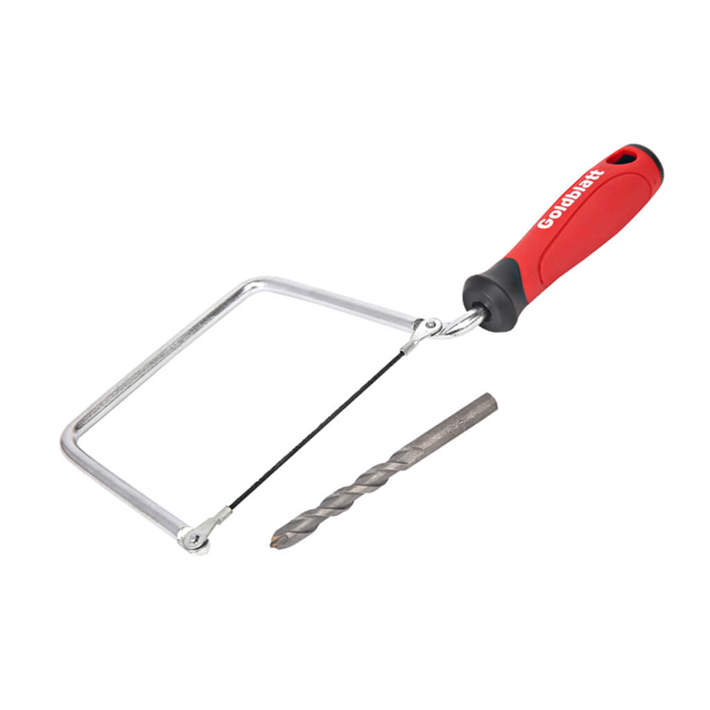 Goldblatt G02001 6 in. Diamond Coated Tile, Stone and Marble Saw Blade Coping Saw with Carbide Tipped Drill Bit