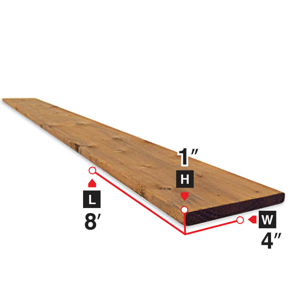 1 in. x 4 in. x 8 ft. Brown Pressure Treated Lumber