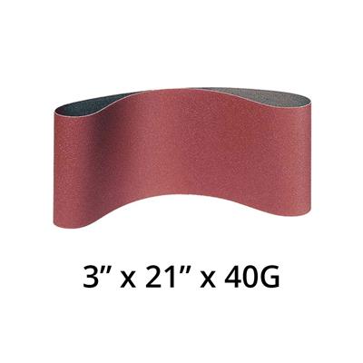 KLINGSPOR 4137 LS 309 XH 3 in. x 21 in. x 40 Grit Sanding Belt For Hand Held Machines For Wood, Metal And NF Metals (10-Pack)