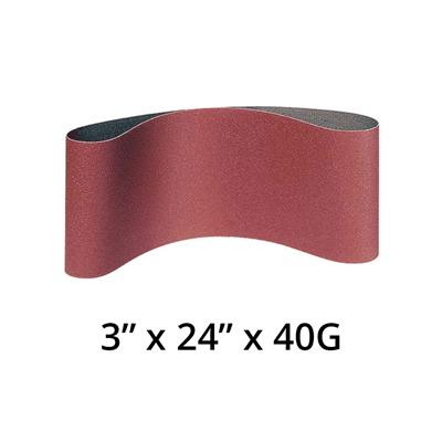 KLINGSPOR 37285 LS 309 XH 3 in. x 24 in. x 40 Grit Sanding Belt For Hand Held Machines For Wood, Metal And NF Metals (10-Pack)