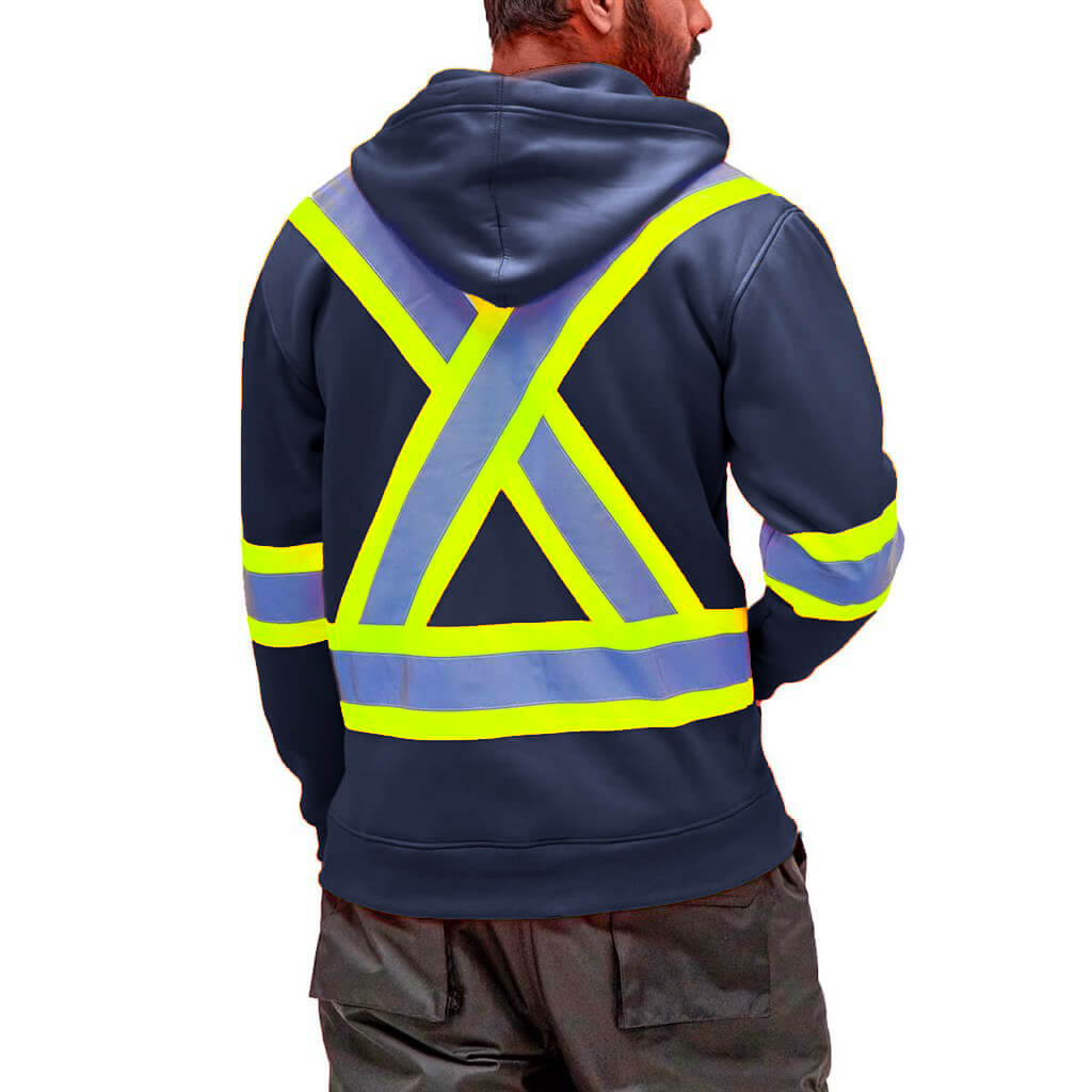 DuraDrive Men's 4 in. Hi-Vis Reflective Stripes Hooded Jacket