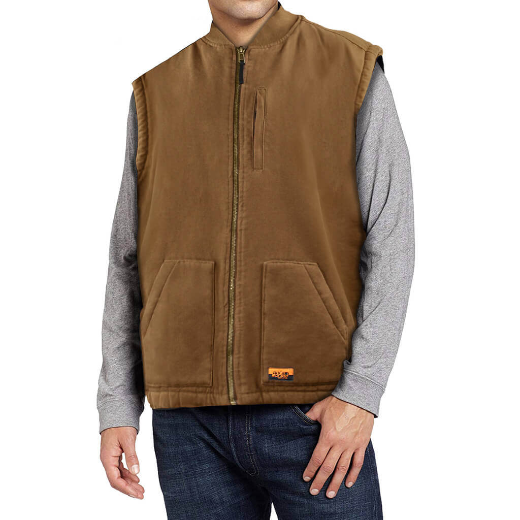 DuraDrive Men's Sherpa Lined Canvas Duck Vest