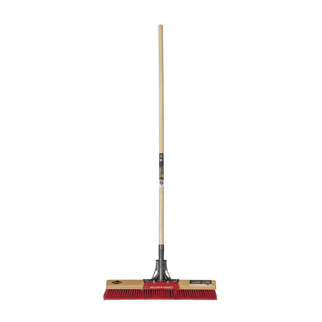 Garant GPPBMS24 24 in. x 60 in. Wooden Handle Pro Series Multi-Surface Push Broom