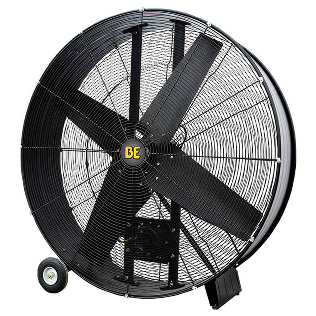 BE Pressure FD48B 48 in. 19,500 cfm. Wheeled 2-Speed Metal Tilt Belt Drive Drum Fan