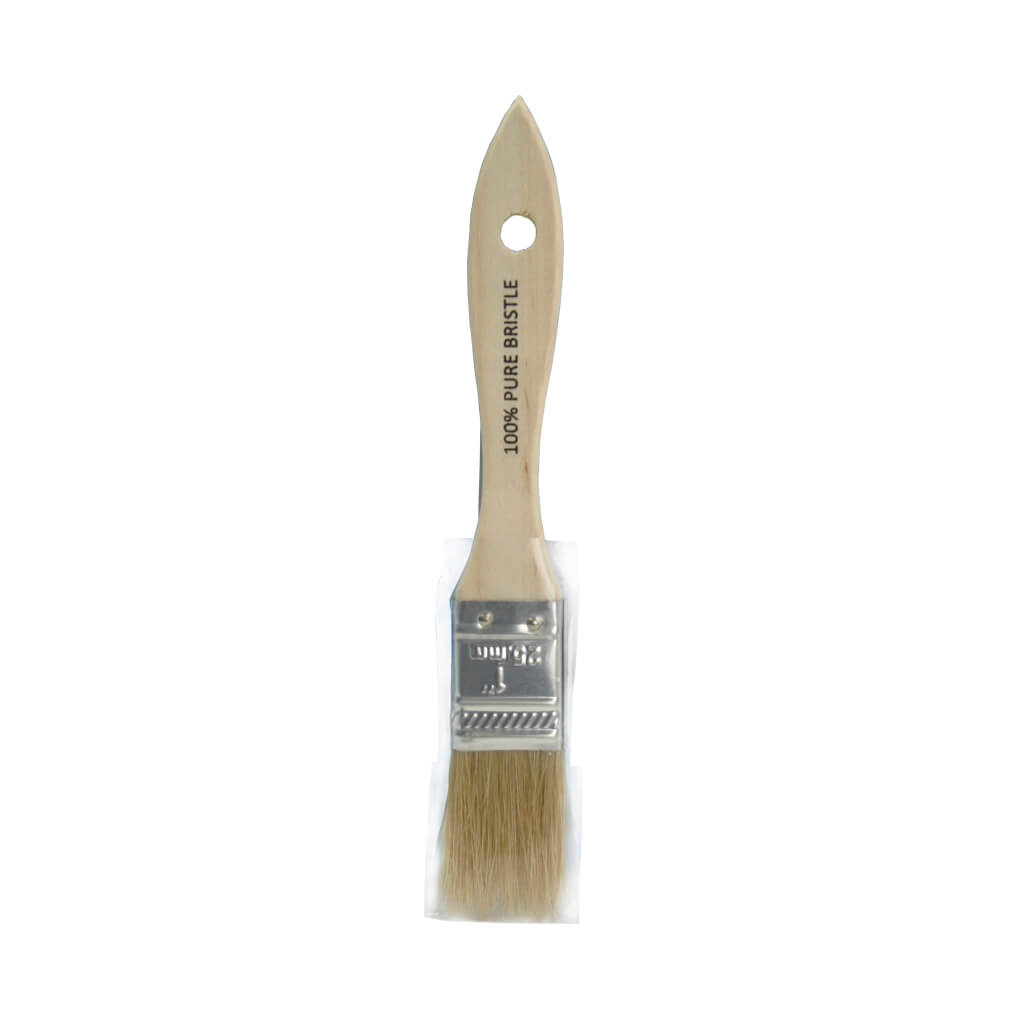 Crown Meakins 030010 1 in. White Bristle Straight Paint Brush