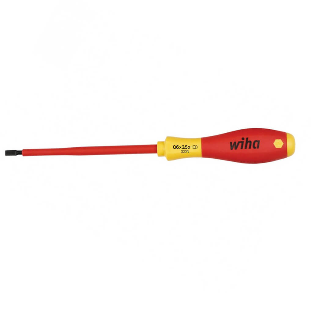 Wiha 92005 3.5mm x 100mm (9/64 in.) Insulated Slotted Drive Screwdriver