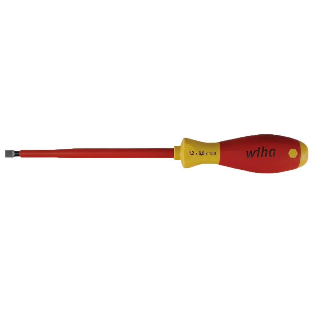 Wiha 92024 6.5mm x 150mm (1/4 in.) Insulated Slotted Drive Screwdriver