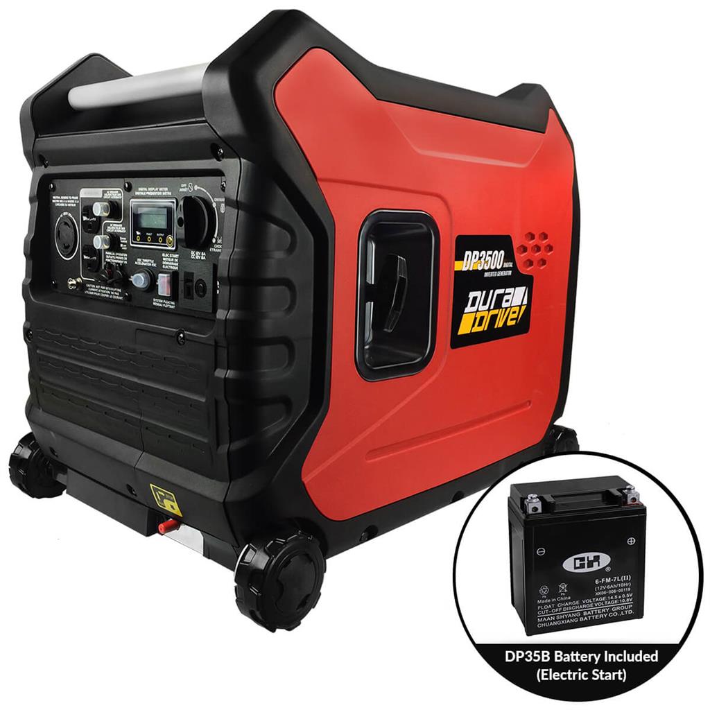 DuraDrive DP3500 3,500-Watt 212cc Ultra-Quiet 4-Stroke Inverter Generator